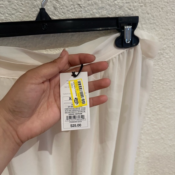 Ladies off white color/side sash swim cover up - Picture 5 of 7